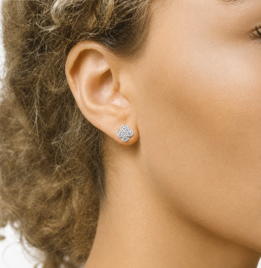 Clover Spark Diamond Studs