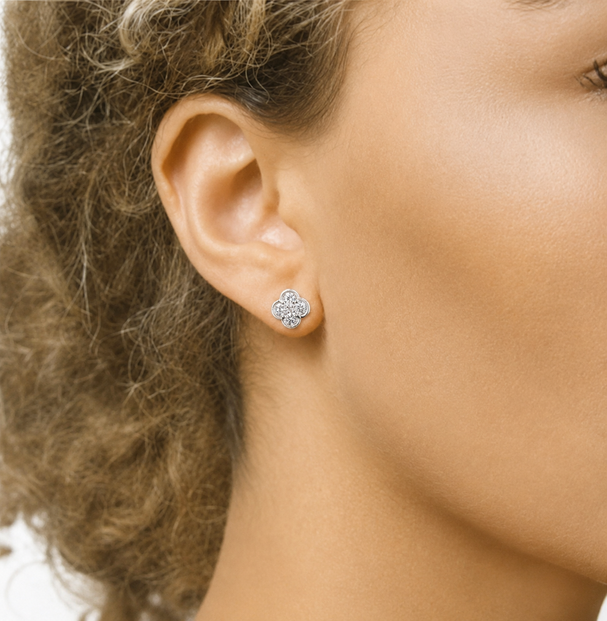 Clover Spark Diamond Studs
