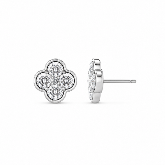 Clover Spark Diamond Studs