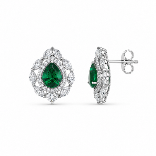 Emerald Bloom Studs