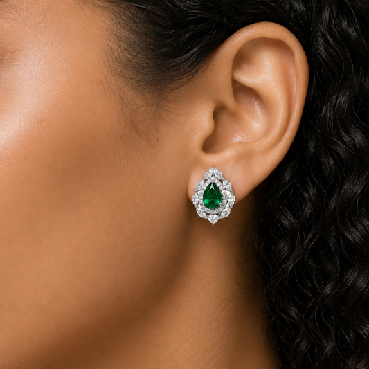 Emerald Bloom Studs